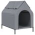 vidaXL Dog House Light Grey Oxford Fabric and Steel - Image 2