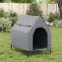 vidaXL Dog House Light Grey Oxford Fabric and Steel - Image 3