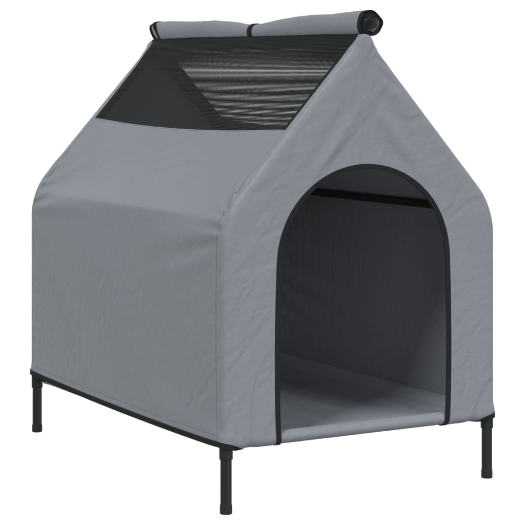 8721012474574_g_en_hd_5 vidaXL Dog House Light Grey Oxford Fabric and Steel - Image 7