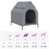 vidaXL Dog House Light Grey Oxford Fabric and Steel - Image 11