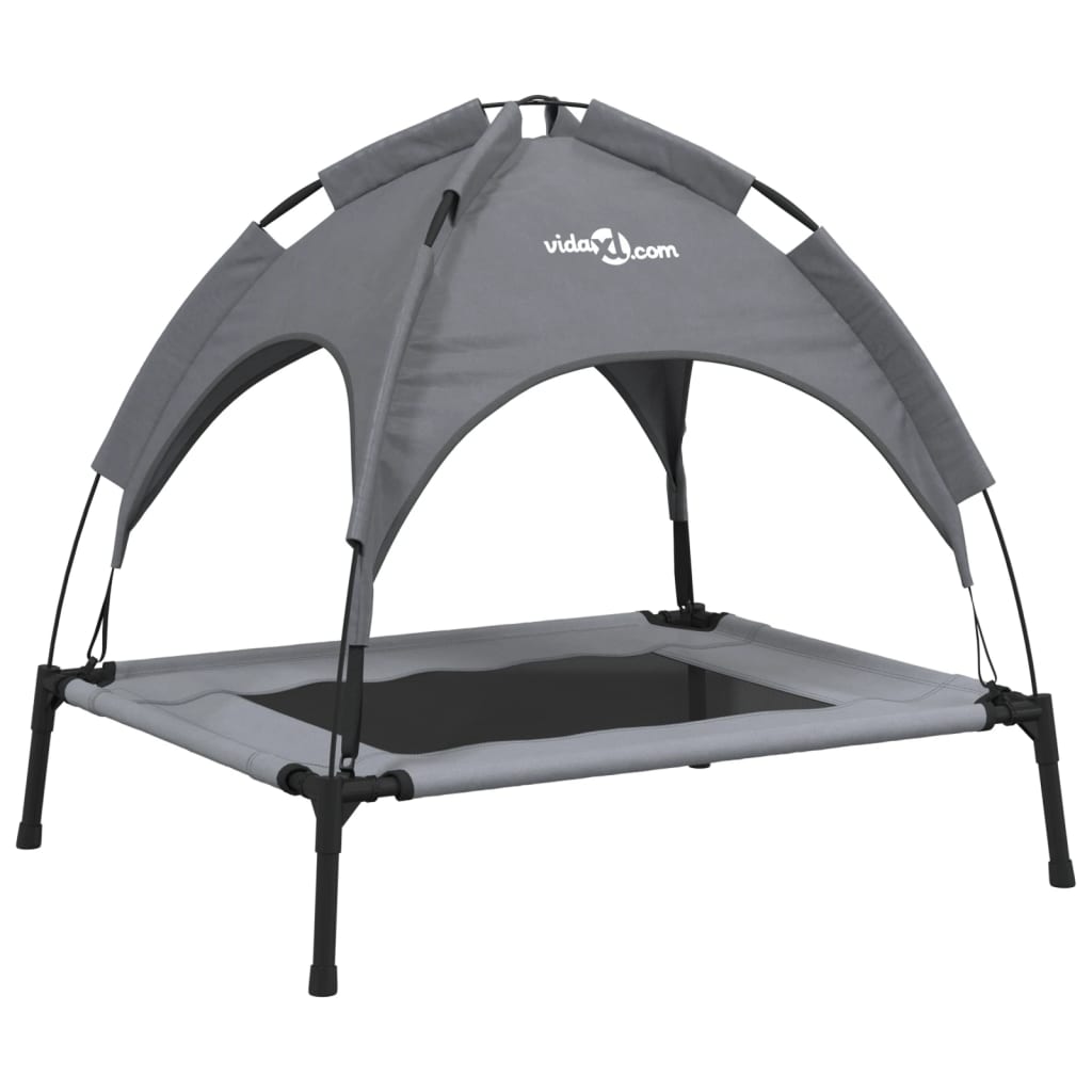 8721012474598_a_en_hd_1 vidaXL Dog Bed with Canopy Anthracite Oxford Fabric and Steel - Image 2