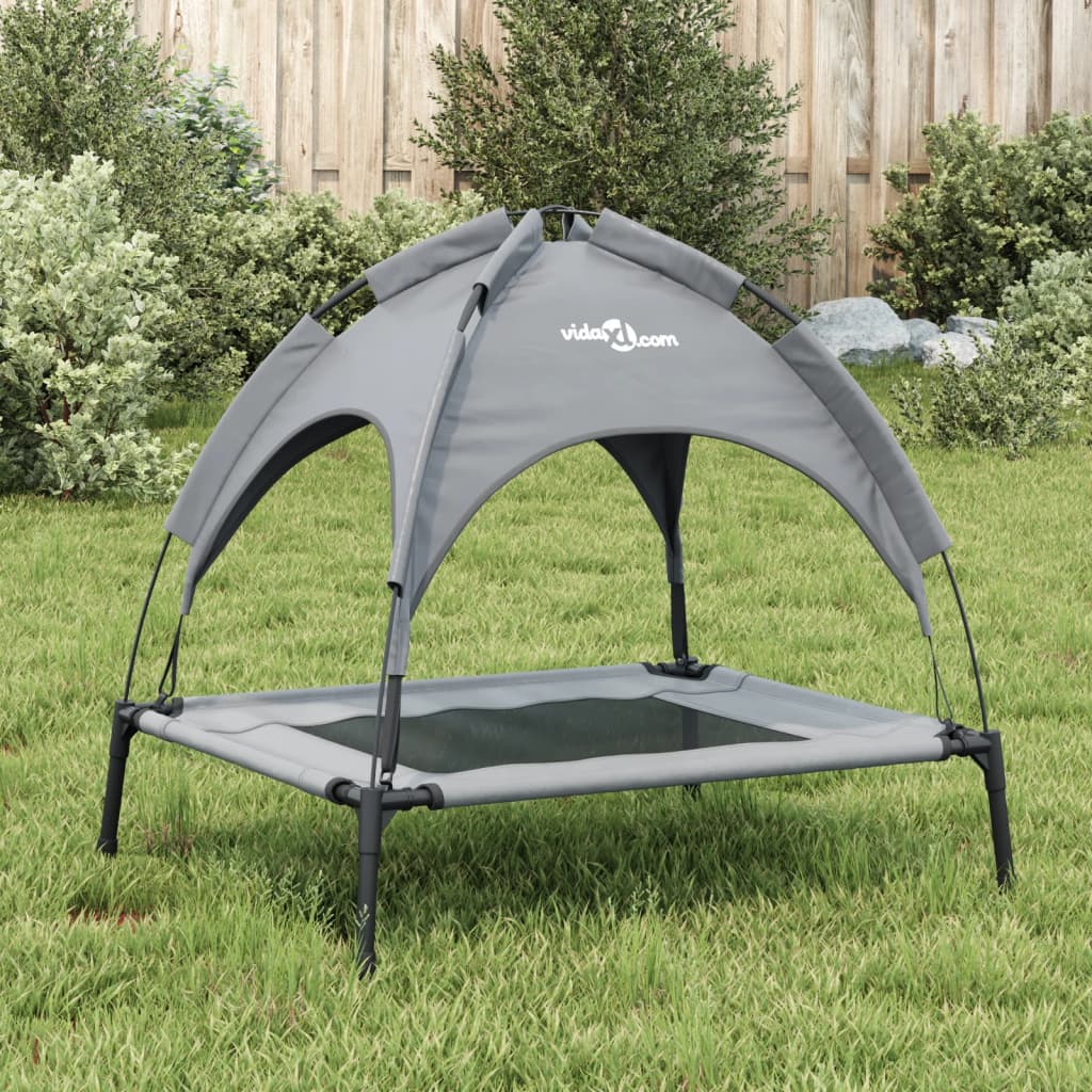 8721012474598_g_en_hd_1 vidaXL Dog Bed with Canopy Anthracite Oxford Fabric and Steel - Image 3