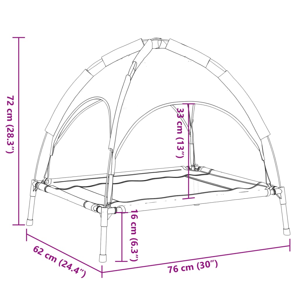8721012474598_g_en_hd_7 vidaXL Dog Bed with Canopy Anthracite Oxford Fabric and Steel - Image 9
