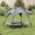 vidaXL Dog Bed with Canopy Anthracite Oxford Fabric and Steel - Image 3