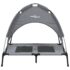 vidaXL Dog Bed with Canopy Anthracite Oxford Fabric and Steel - Image 4
