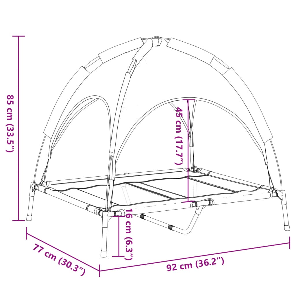 8721012474604_g_en_hd_7 vidaXL Dog Bed with Canopy Anthracite Oxford Fabric and Steel - Image 9