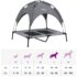 vidaXL Dog Bed with Canopy Anthracite Oxford Fabric and Steel - Image 10