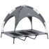 vidaXL Dog Bed with Canopy Anthracite Oxford Fabric and Steel - Image 2