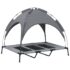 vidaXL Dog Bed with Canopy Anthracite Oxford Fabric and Steel - Image 6