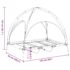 vidaXL Dog Bed with Canopy Anthracite Oxford Fabric and Steel - Image 9