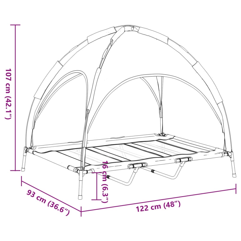 8721012474611_g_en_hd_7 vidaXL Dog Bed with Canopy Anthracite Oxford Fabric and Steel - Image 9