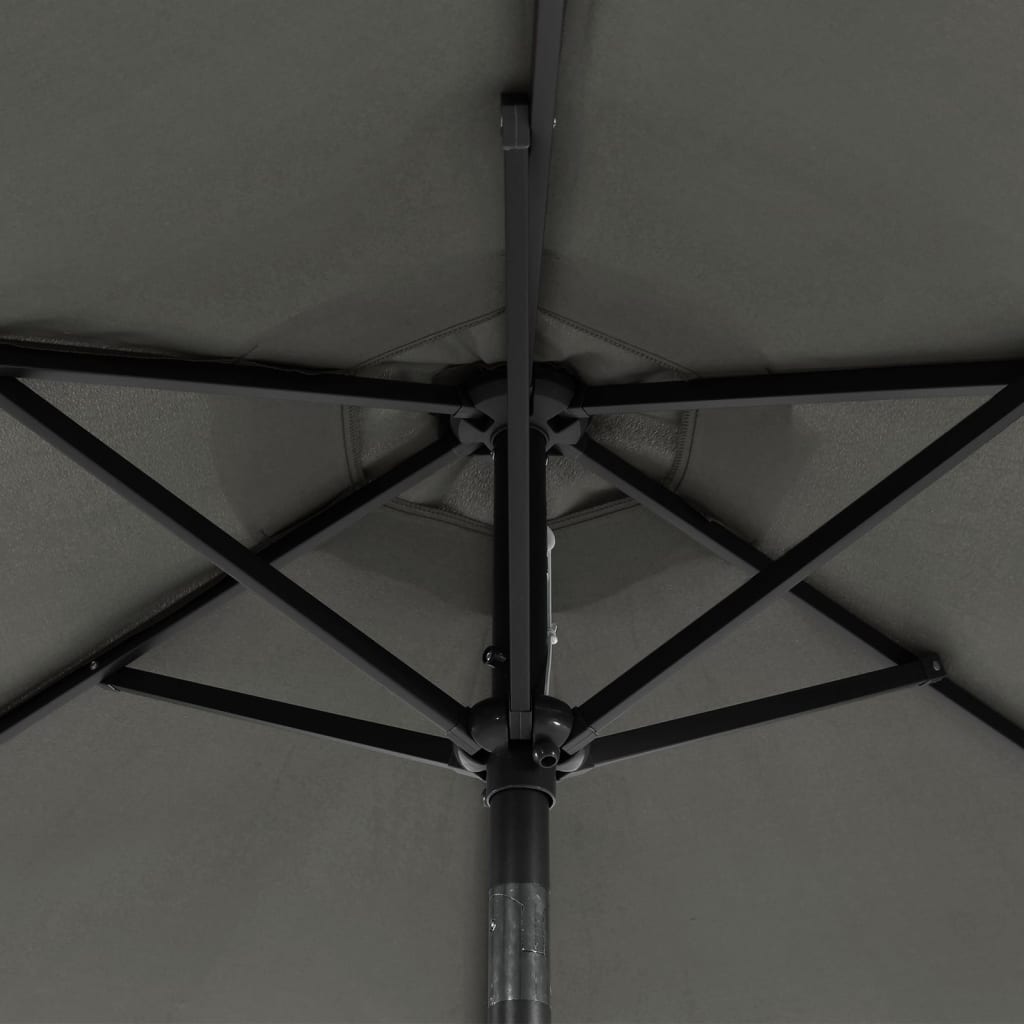8721012487840_g_en_hd_10 vidaXL Garden Parasol with LEDs and Steel Pole Anthracite 225x225x212cm - Image 12