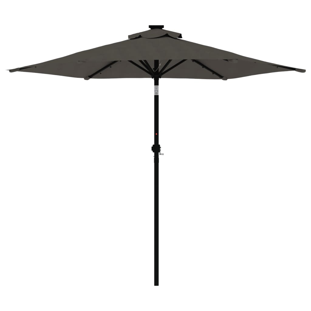 8721012487840_g_en_hd_3 vidaXL Garden Parasol with LEDs and Steel Pole Anthracite 225x225x212cm - Image 5