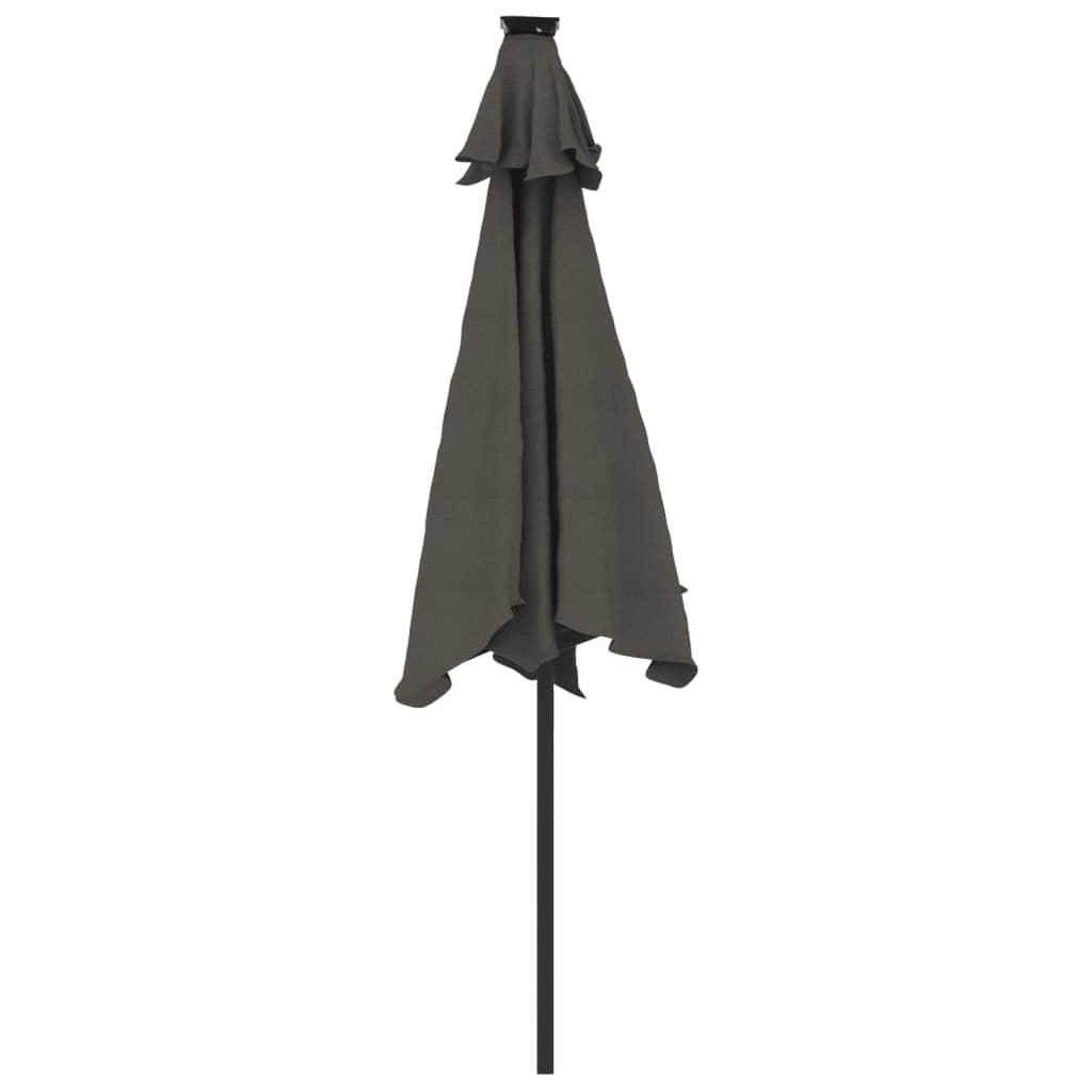 8721012487840_g_en_hd_5 vidaXL Garden Parasol with LEDs and Steel Pole Anthracite 225x225x212cm - Image 7
