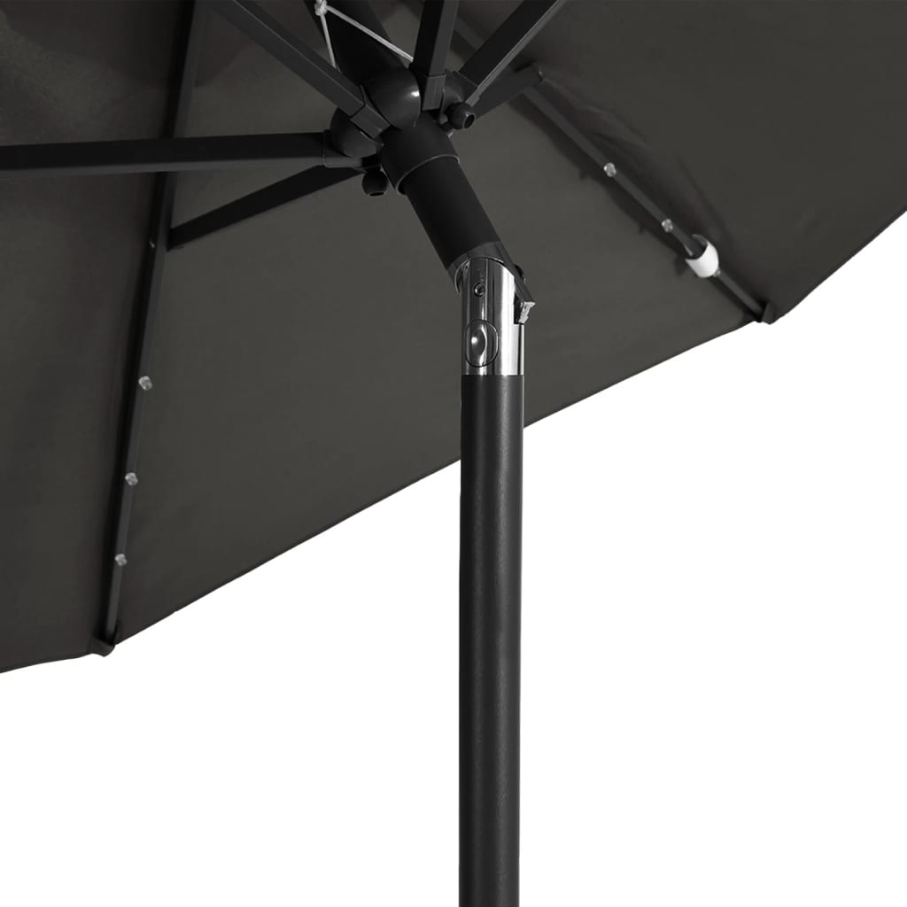 8721012487840_g_en_hd_7 vidaXL Garden Parasol with LEDs and Steel Pole Anthracite 225x225x212cm - Image 9