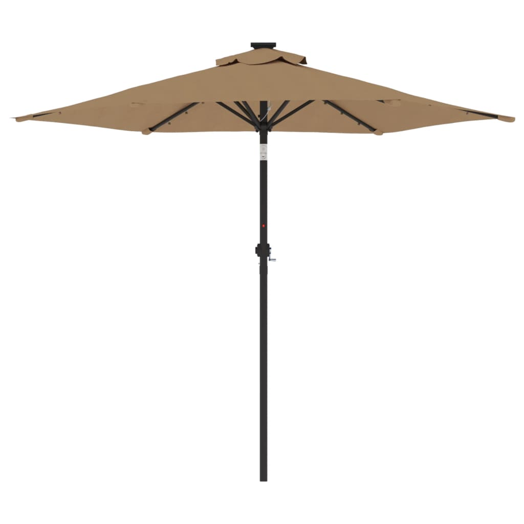 8721012487857_g_en_hd_3 vidaXL Garden Parasol with LEDs and Steel Pole Taupe 225x225x212cm - Image 5