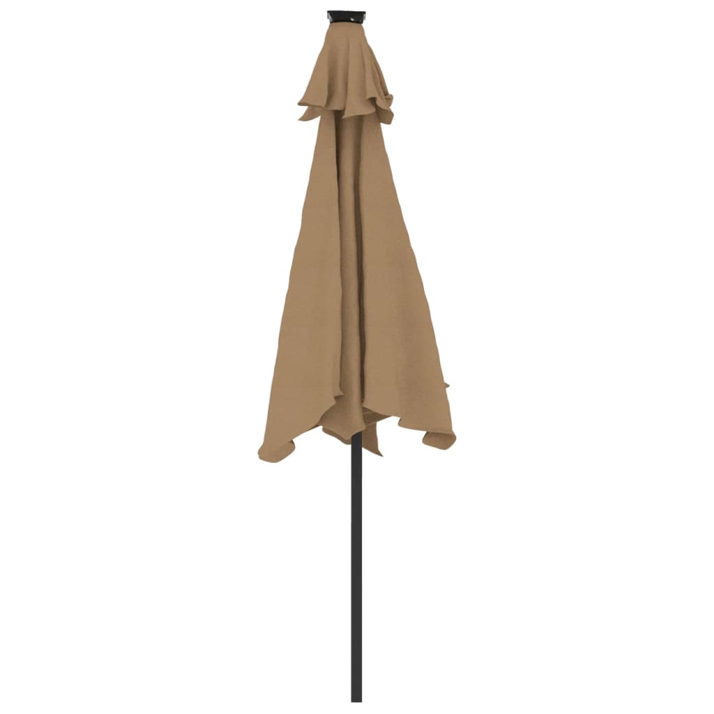 8721012487857_g_en_hd_5 vidaXL Garden Parasol with LEDs and Steel Pole Taupe 225x225x212cm - Image 7