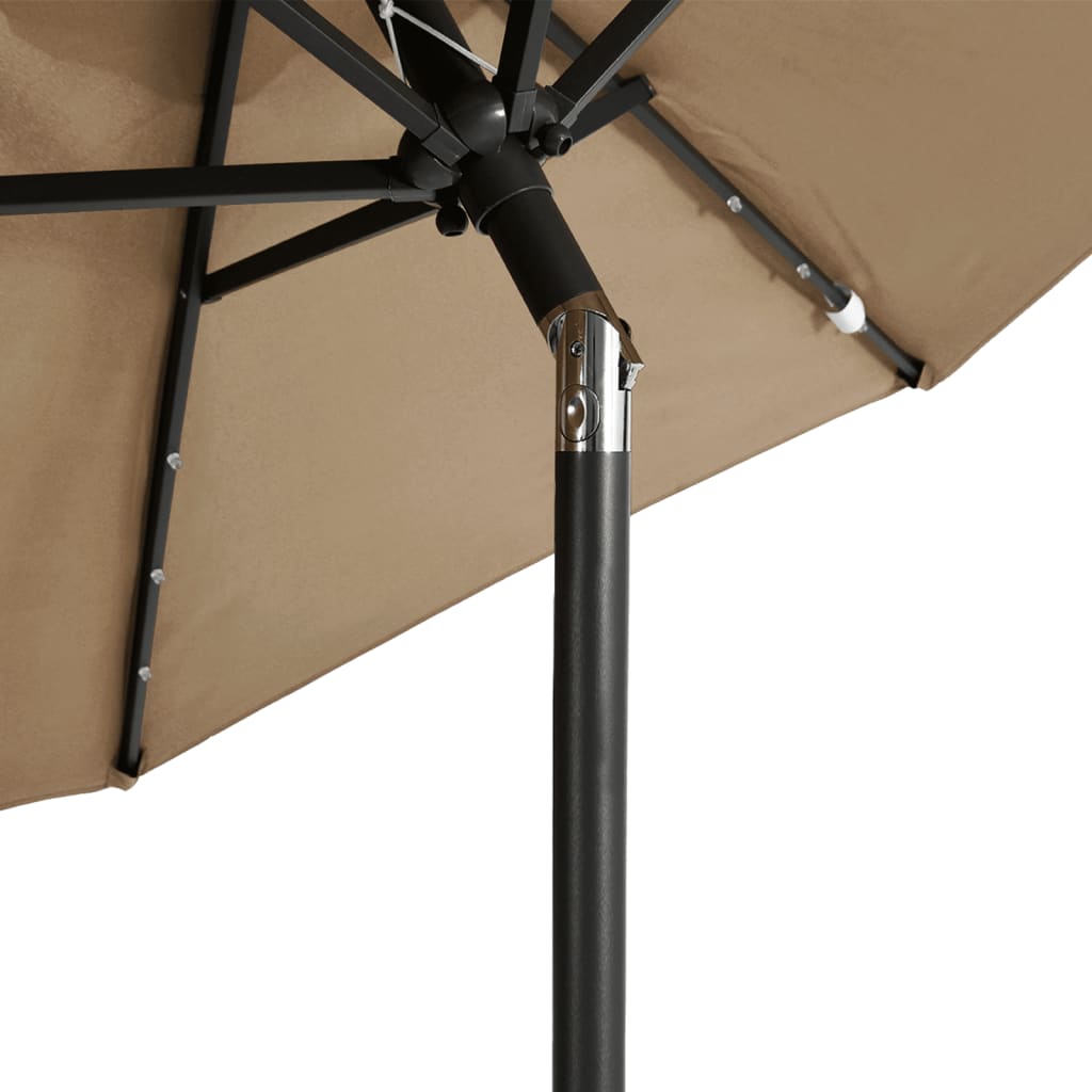 8721012487857_g_en_hd_7 vidaXL Garden Parasol with LEDs and Steel Pole Taupe 225x225x212cm - Image 9