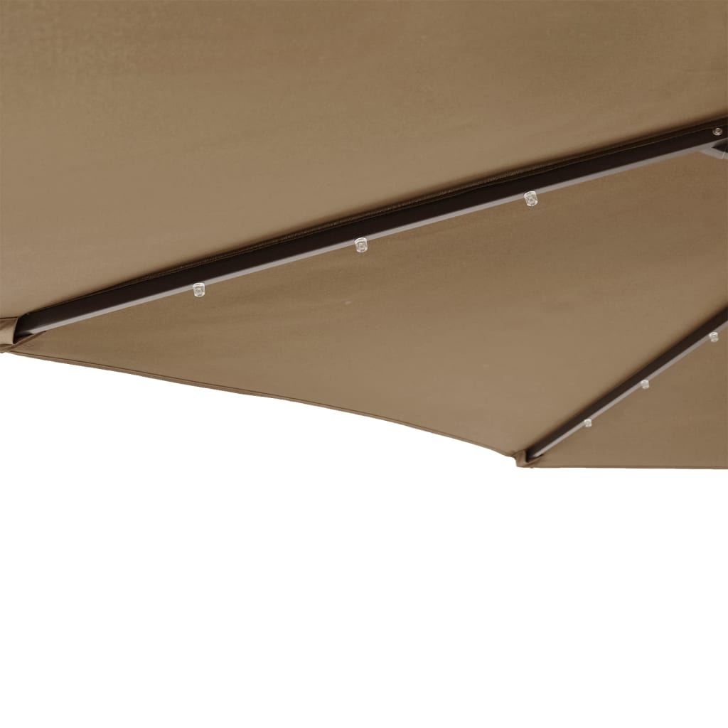 8721012487857_g_en_hd_8 vidaXL Garden Parasol with LEDs and Steel Pole Taupe 225x225x212cm - Image 10