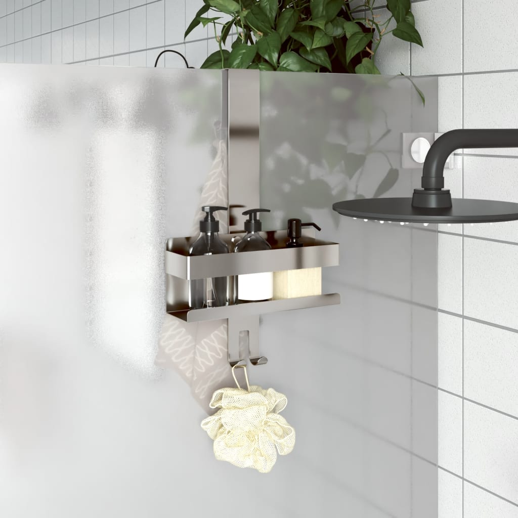 8721012490383_m_en_hd_1 vidaXL Hanging Shower Caddy Brushed 304 Stainless Steel - Image 1