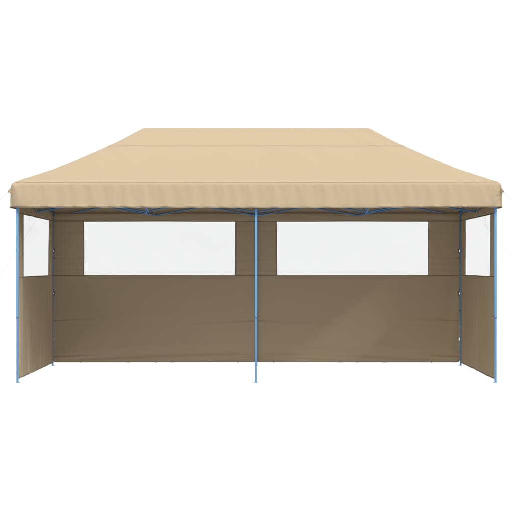 8721012491465_g_en_hd_1 vidaXL Foldable Party Tent Pop-Up with 3 Sidewalls Beige - Image 3