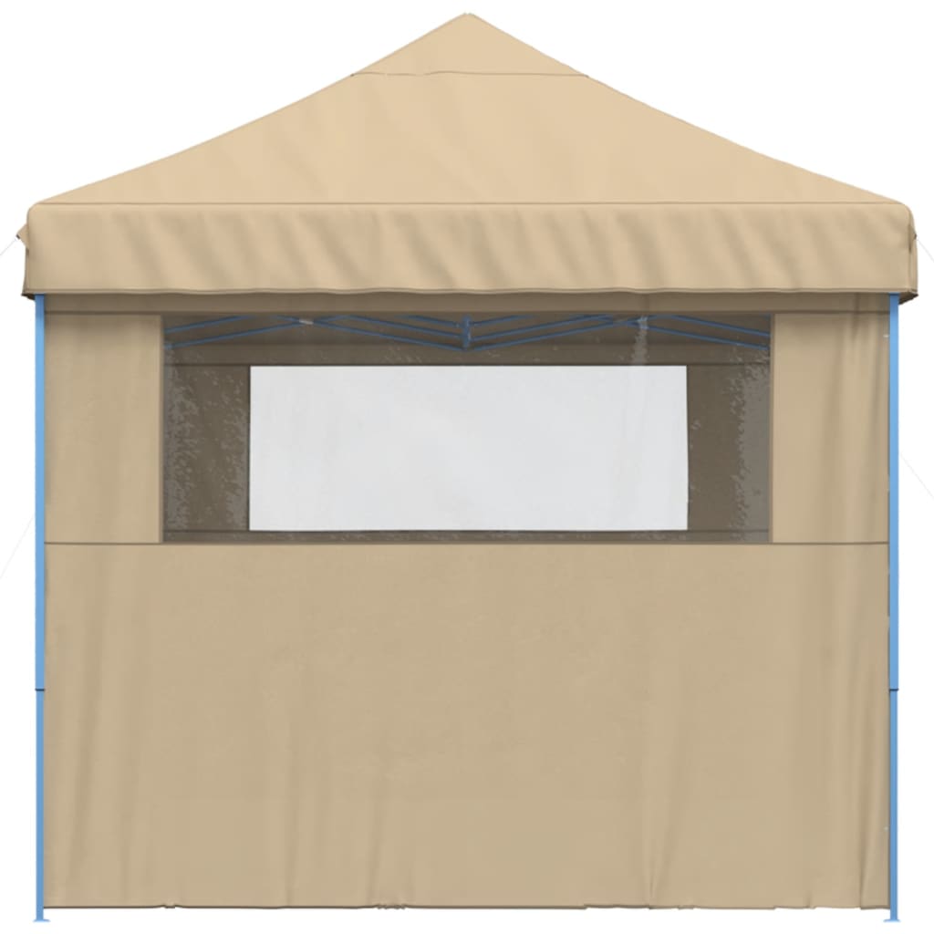 8721012491465_g_en_hd_2 vidaXL Foldable Party Tent Pop-Up with 3 Sidewalls Beige - Image 4