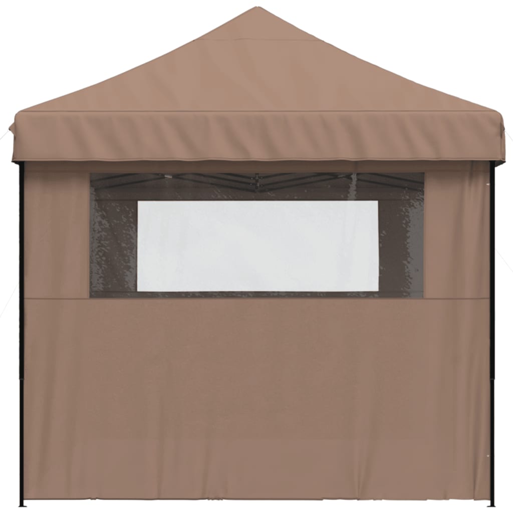 8721012491519_g_en_hd_2 vidaXL Foldable Party Tent Pop-Up with 3 Sidewalls Brown - Image 4