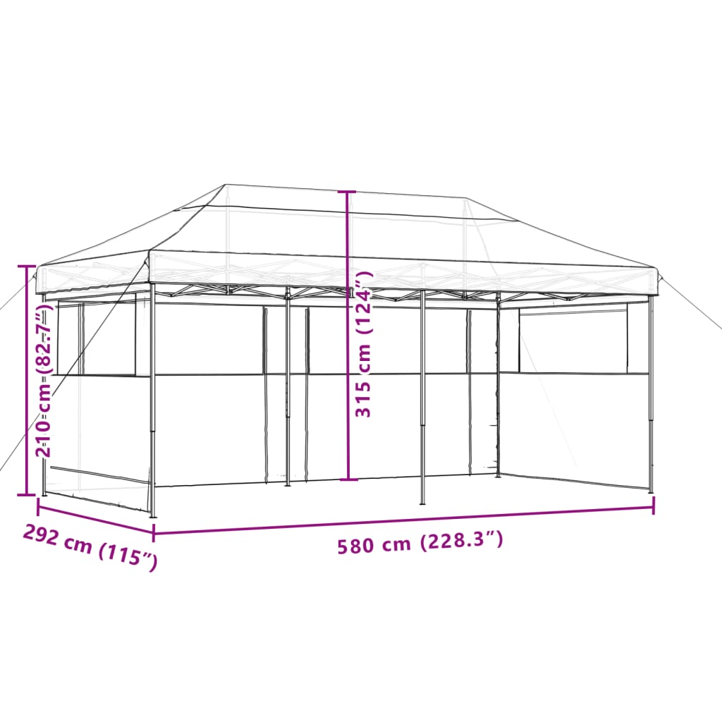 8721012491526_g_en_hd_7 vidaXL Foldable Party Tent Pop-Up with 3 Sidewalls Terracotta - Image 9