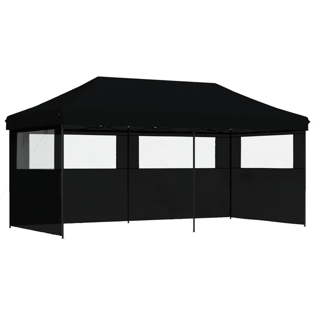8721012491533_a_en_hd_1 vidaXL Foldable Party Tent Pop-Up with 3 Sidewalls Black - Image 2