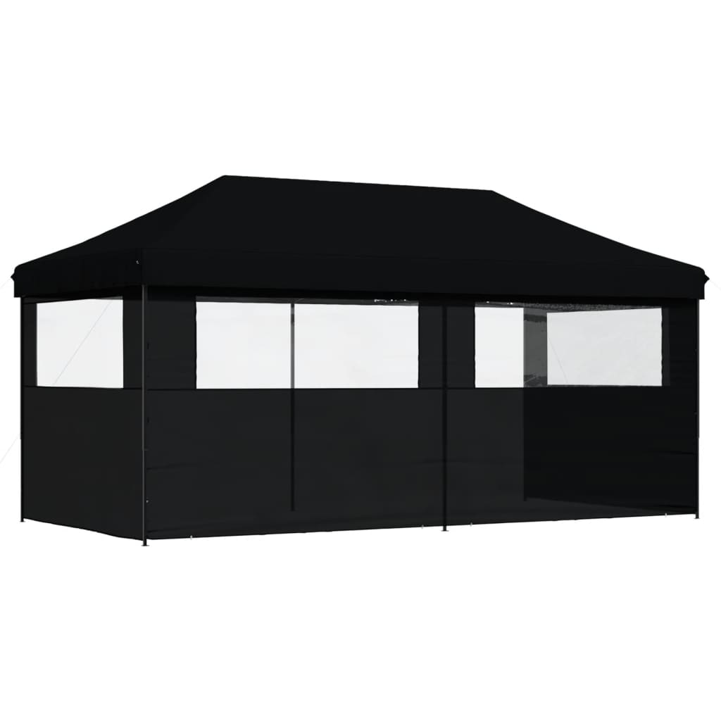 8721012491533_g_en_hd_3 vidaXL Foldable Party Tent Pop-Up with 3 Sidewalls Black - Image 5