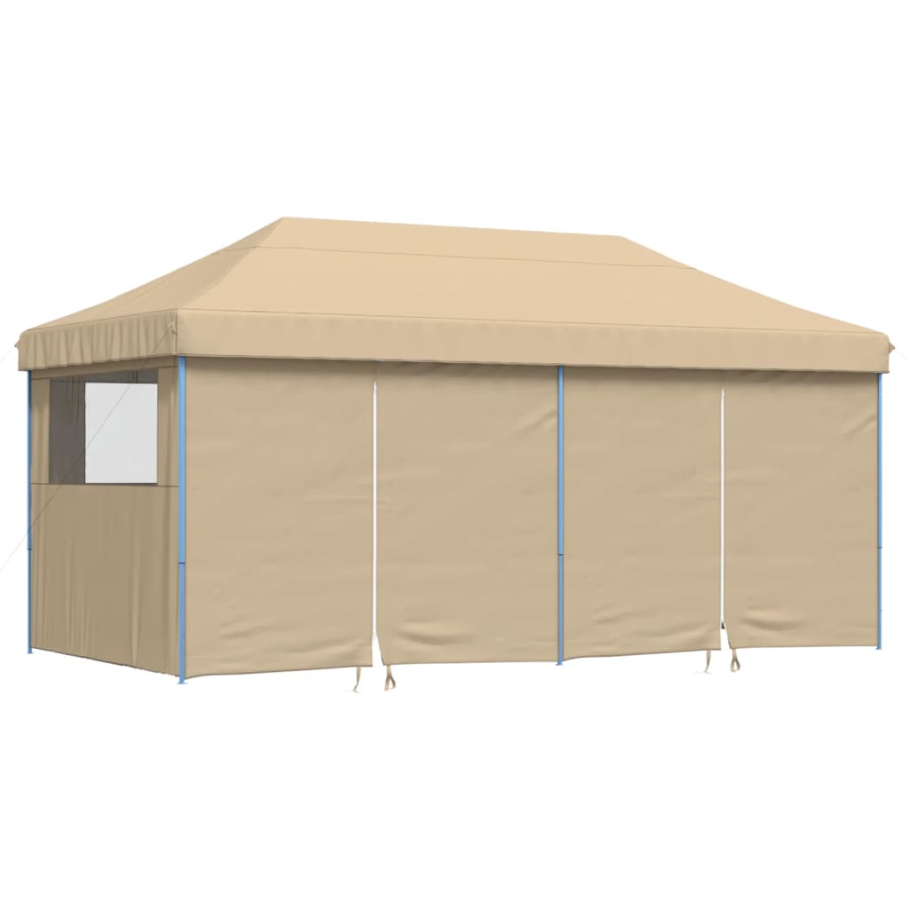 8721012491540_a_en_hd_1 vidaXL Foldable Party Tent Pop-Up with 4 Sidewalls Beige - Image 2