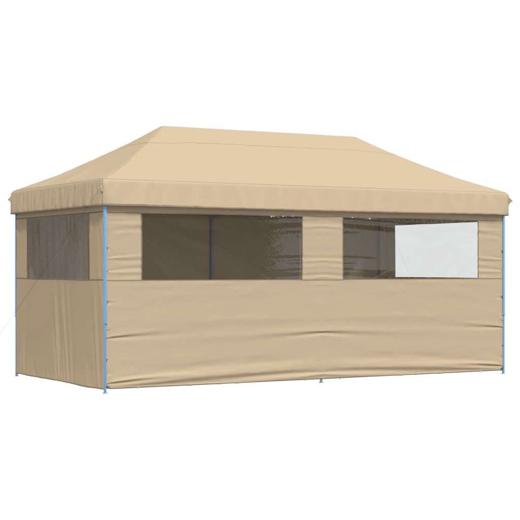 8721012491540_g_en_hd_3 vidaXL Foldable Party Tent Pop-Up with 4 Sidewalls Beige - Image 5