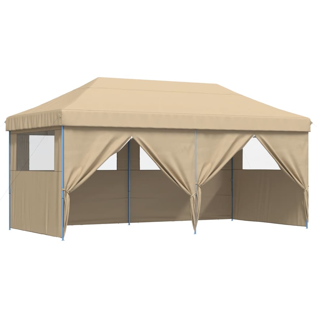 8721012491540_g_en_hd_5 vidaXL Foldable Party Tent Pop-Up with 4 Sidewalls Beige - Image 7