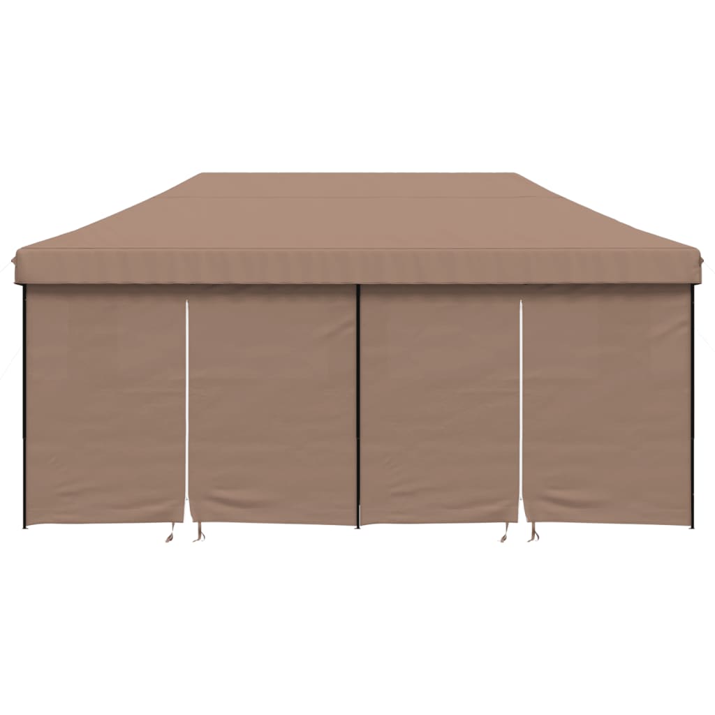 8721012491595_g_en_hd_1 vidaXL Foldable Party Tent Pop-Up with 4 Sidewalls Brown - Image 3