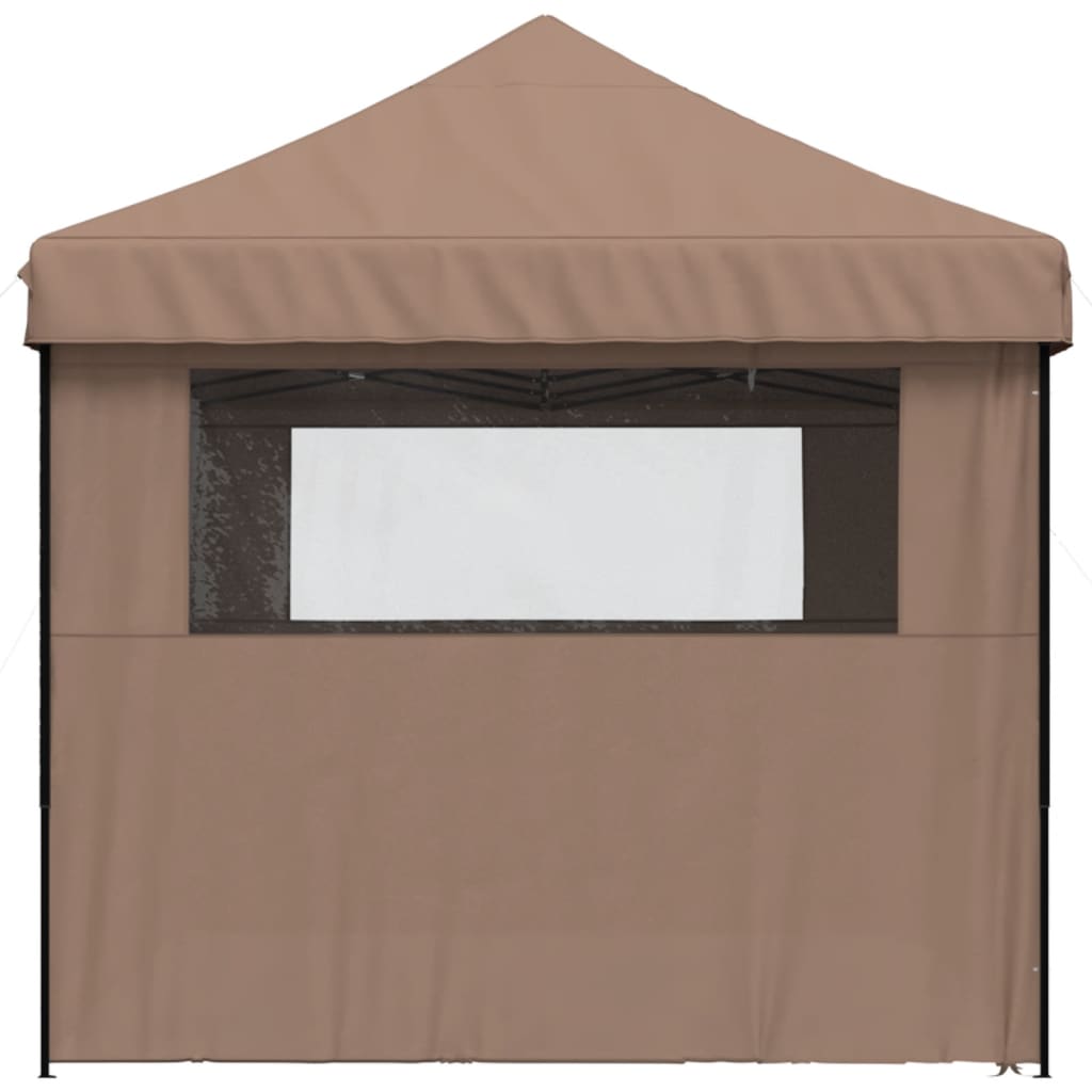 8721012491595_g_en_hd_2 vidaXL Foldable Party Tent Pop-Up with 4 Sidewalls Brown - Image 4
