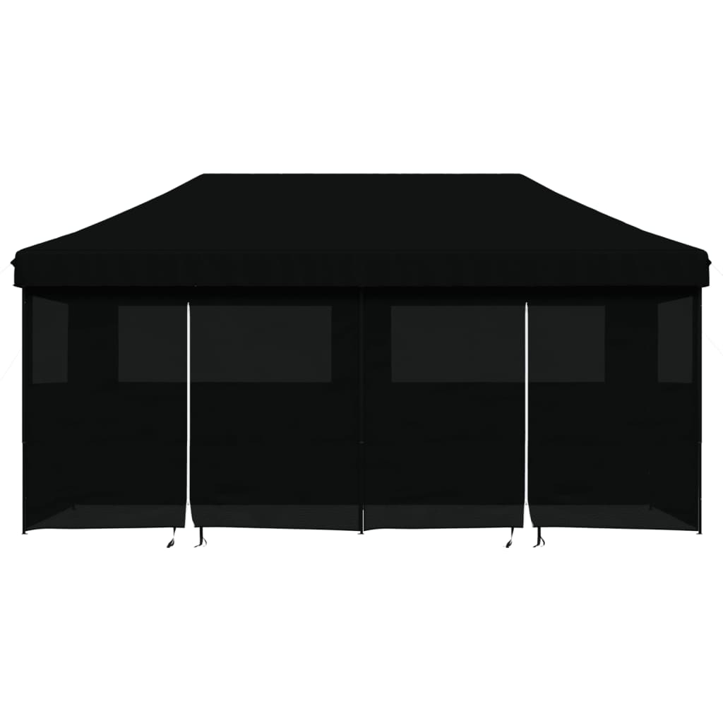 8721012491618_g_en_hd_1 vidaXL Foldable Party Tent Pop-Up with 4 Sidewalls Black - Image 3
