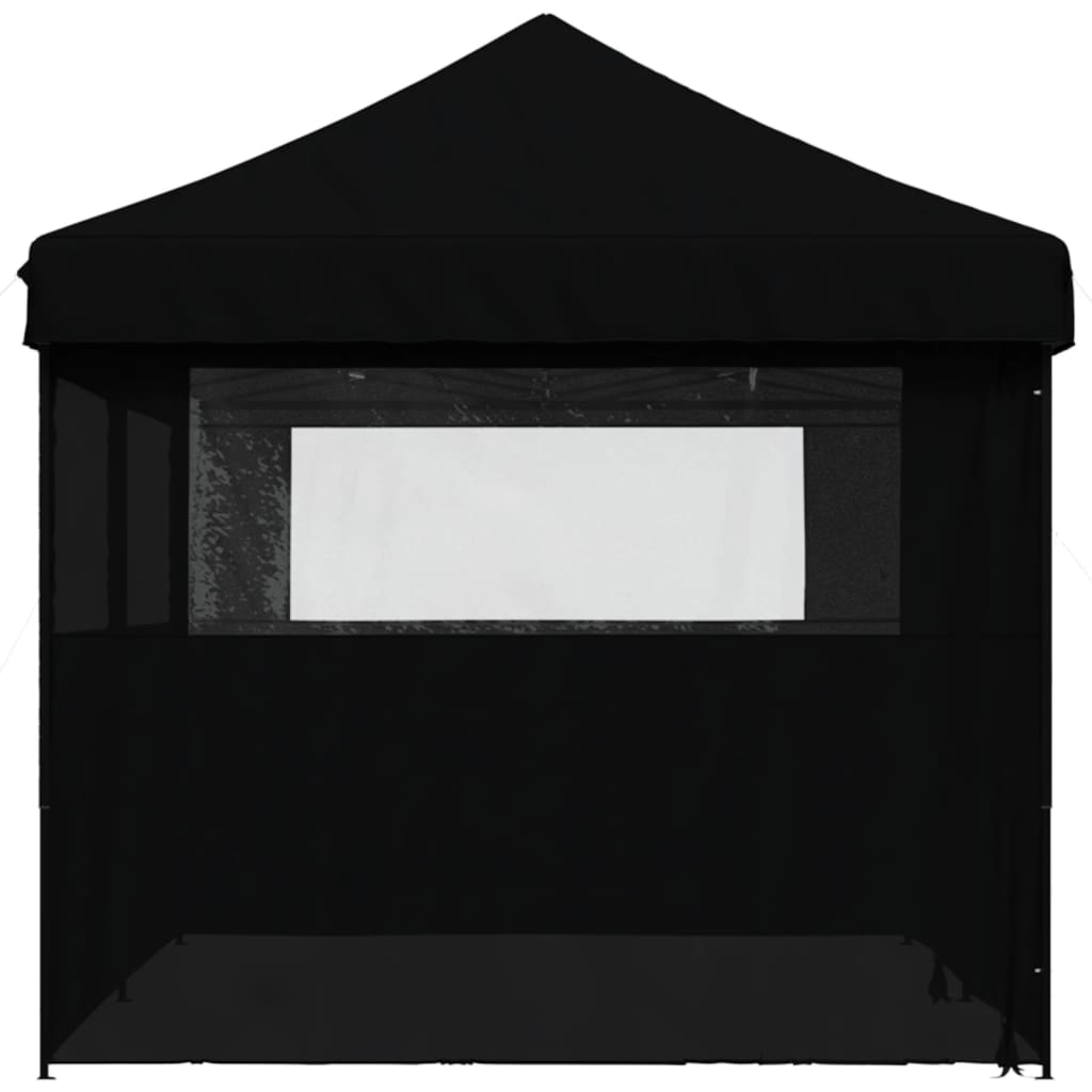 8721012491618_g_en_hd_2 vidaXL Foldable Party Tent Pop-Up with 4 Sidewalls Black - Image 4