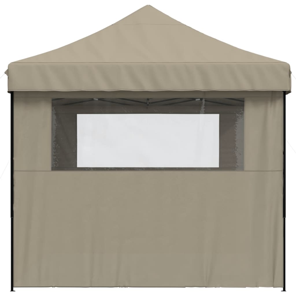 8721012491731_g_en_hd_2 vidaXL Foldable Party Tent Pop-Up with 3 Sidewalls Taupe - Image 4