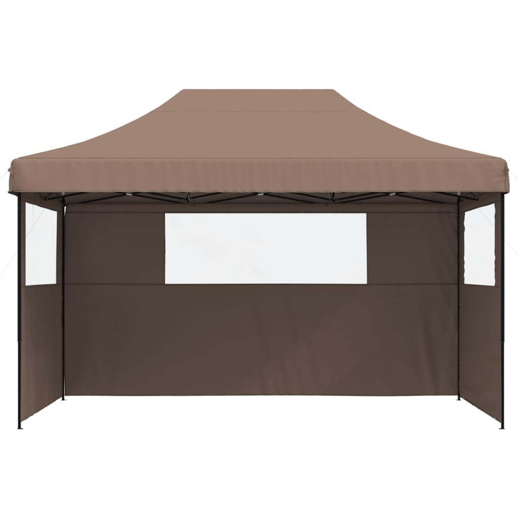 8721012491755_g_en_hd_1 vidaXL Foldable Party Tent Pop-Up with 3 Sidewalls Brown - Image 3