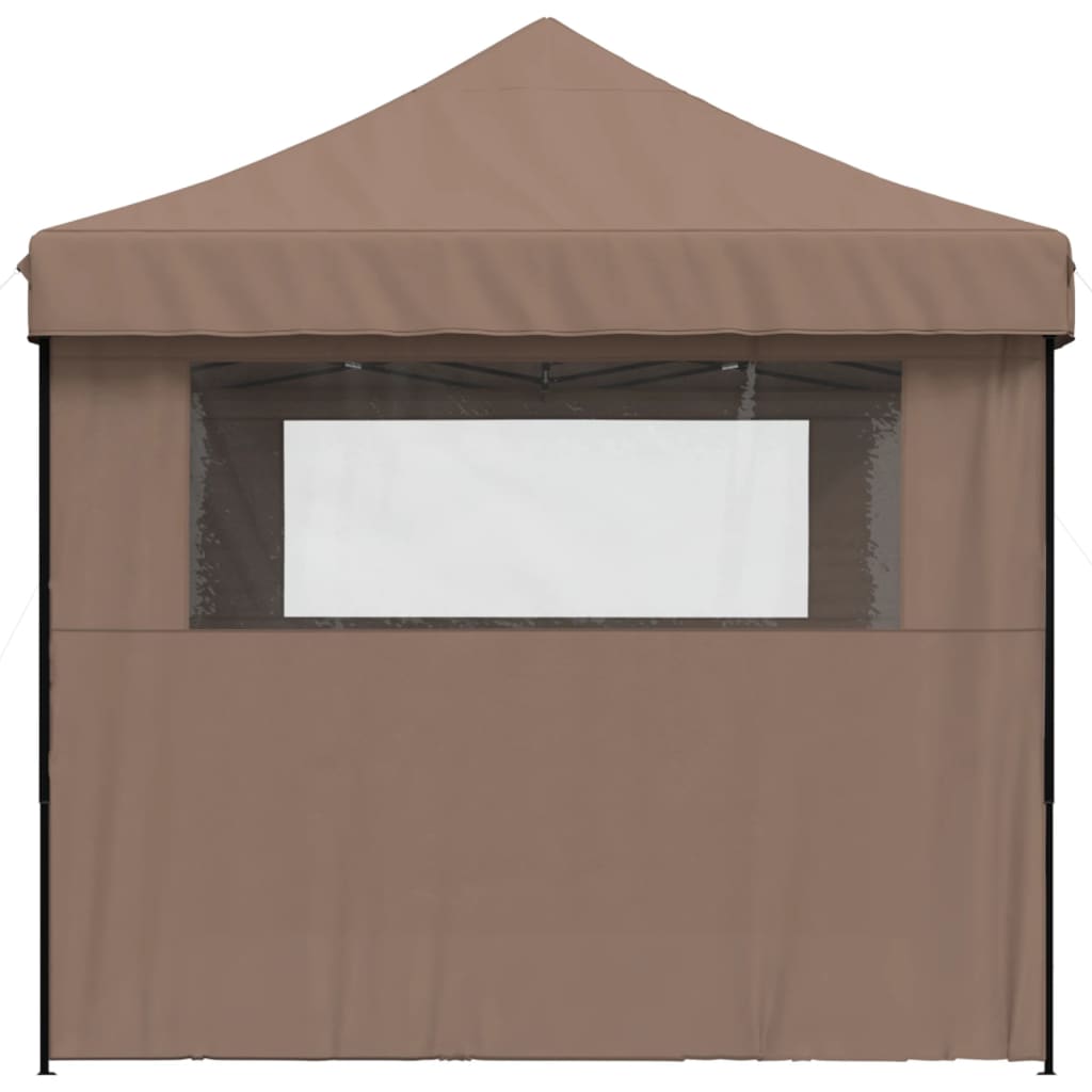 8721012491755_g_en_hd_2 vidaXL Foldable Party Tent Pop-Up with 3 Sidewalls Brown - Image 4