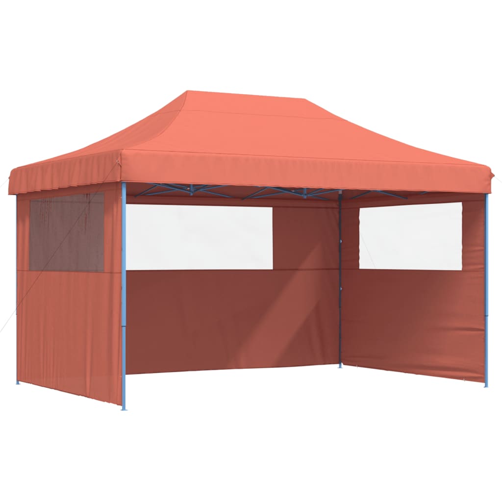 8721012491762_a_en_hd_1 vidaXL Foldable Party Tent Pop-Up with 3 Sidewalls Terracotta - Image 2