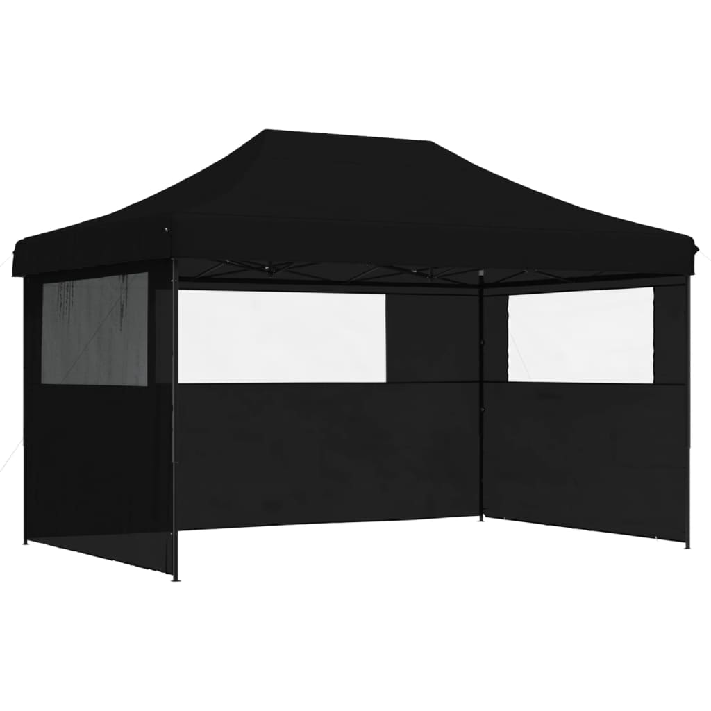 8721012491779_a_en_hd_1 vidaXL Foldable Party Tent Pop-Up with 3 Sidewalls Black - Image 2