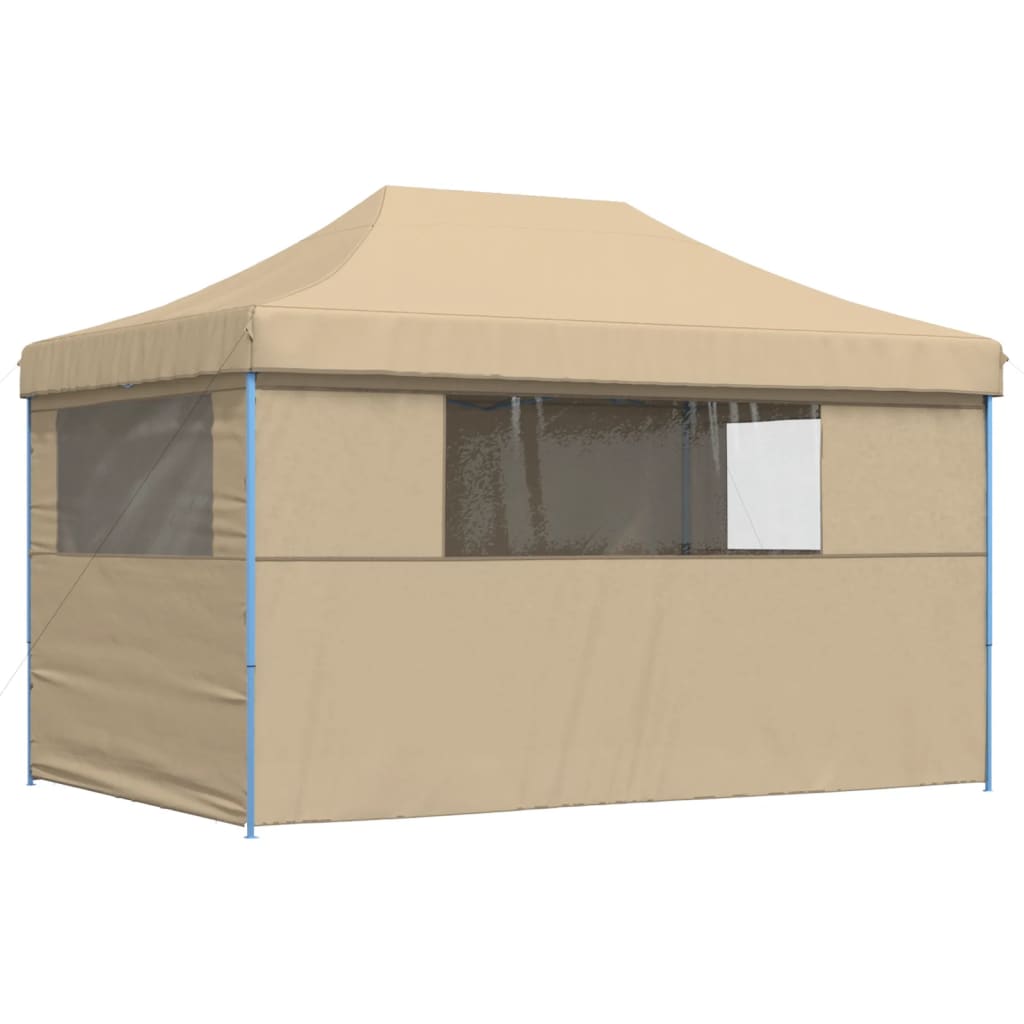 8721012491786_g_en_hd_3 vidaXL Foldable Party Tent Pop-Up with 4 Sidewalls Beige - Image 5