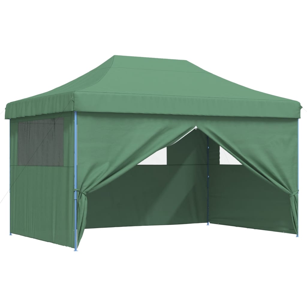 8721012491793_g_en_hd_5 vidaXL Foldable Party Tent Pop-Up with 4 Sidewalls Green - Image 7