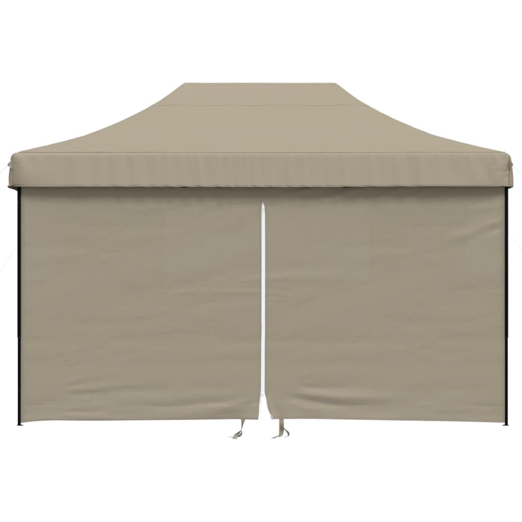 8721012491816_g_en_hd_1 vidaXL Foldable Party Tent Pop-Up with 4 Sidewalls Taupe - Image 3