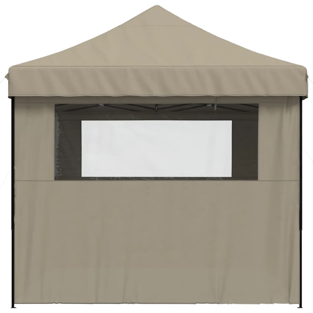 8721012491816_g_en_hd_2 vidaXL Foldable Party Tent Pop-Up with 4 Sidewalls Taupe - Image 4