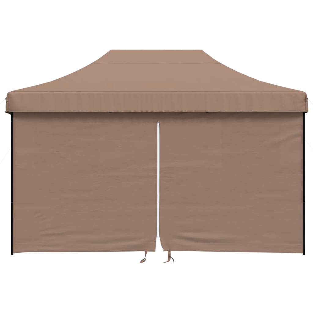8721012491830_g_en_hd_1 vidaXL Foldable Party Tent Pop-Up with 4 Sidewalls Brown - Image 3