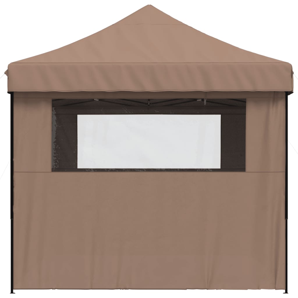 8721012491830_g_en_hd_2 vidaXL Foldable Party Tent Pop-Up with 4 Sidewalls Brown - Image 4