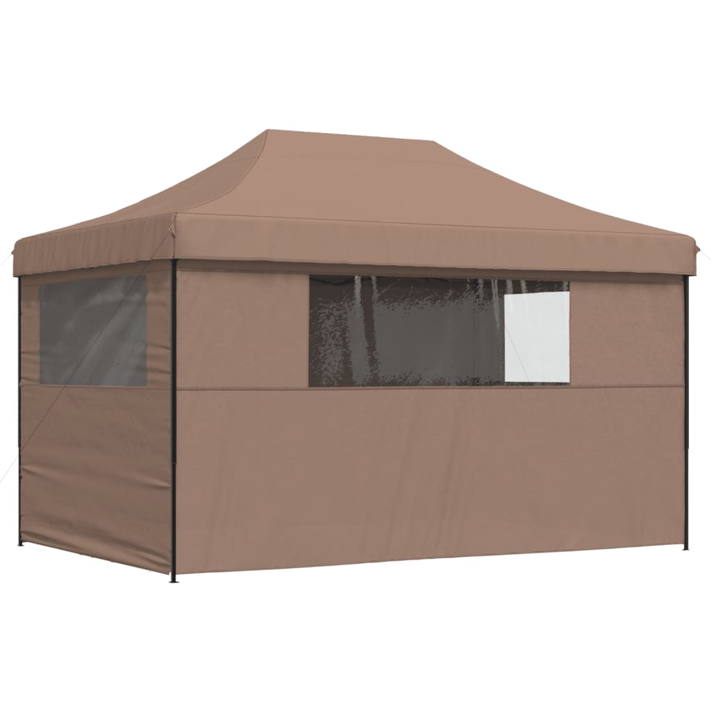8721012491830_g_en_hd_3 vidaXL Foldable Party Tent Pop-Up with 4 Sidewalls Brown - Image 5