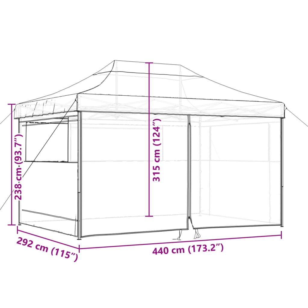 8721012491830_g_en_hd_8 vidaXL Foldable Party Tent Pop-Up with 4 Sidewalls Brown - Image 10